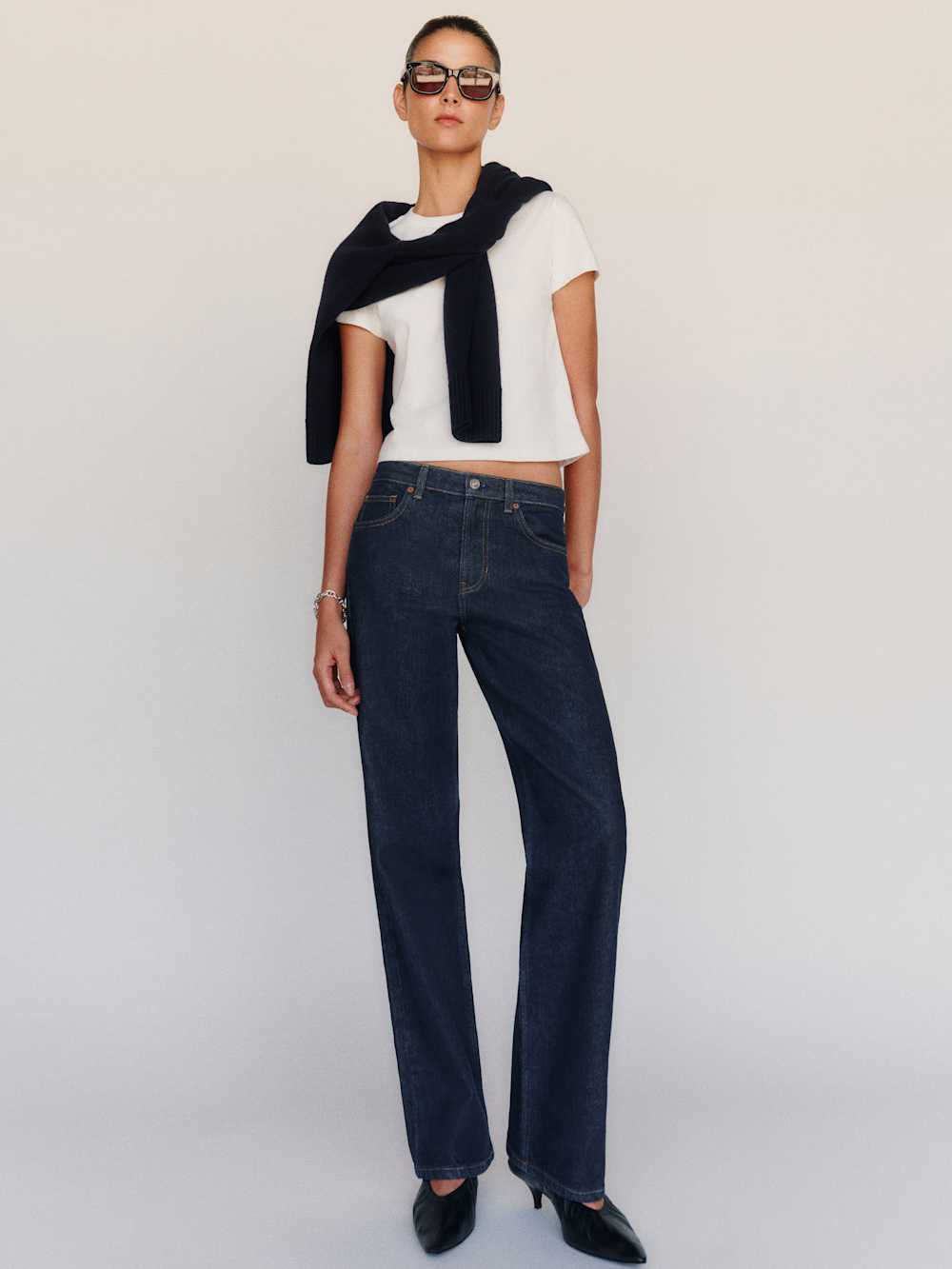 Miles Stretch Mid Rise Straight Leg Jeans | Reformation (Global)