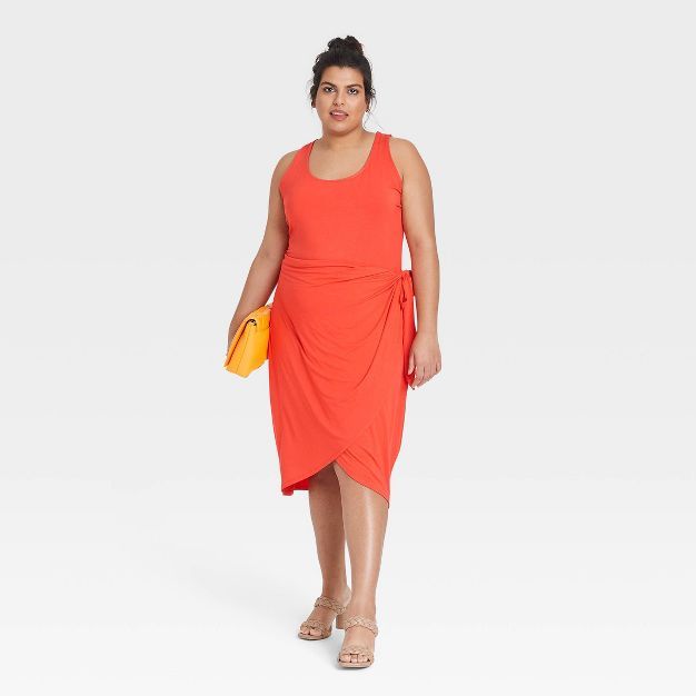 Women's Plus Size Sleeveless Knit Wrap Dress - Ava & Viv™ | Target
