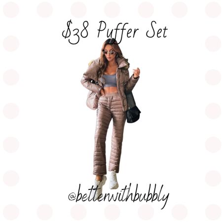 I am OBSESSED with these puffer sets!!! Sizes are limited 

#LTKeurope #LTKunder50 #LTKSeasonal