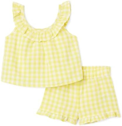 Amazon Essentials x Sofia Grainge Toddlers and Baby Girls' Cotton Linen Sleeveless Top & Shorts S... | Amazon (US)