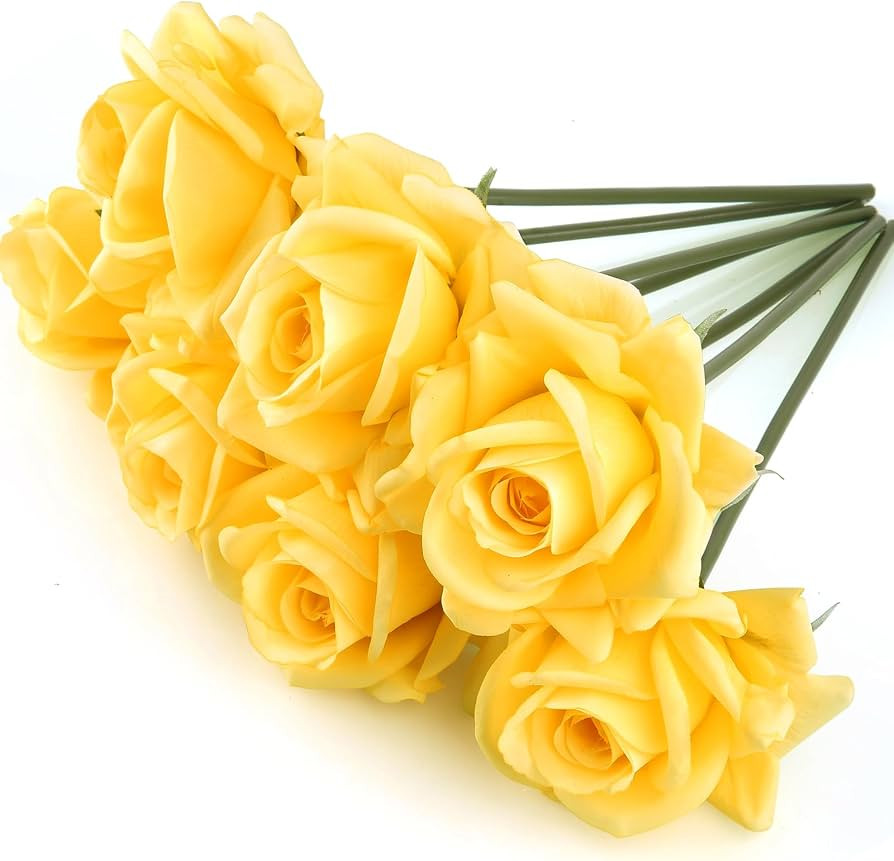 Eyamumo Fake Flowers, Faux Silk Real Touch Artificial Rose Flowers for Decoration DIY, Wedding Pa... | Amazon (US)