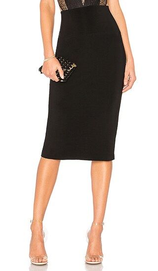 Norma Kamali Straight Skirt in Black | Revolve Clothing (Global)