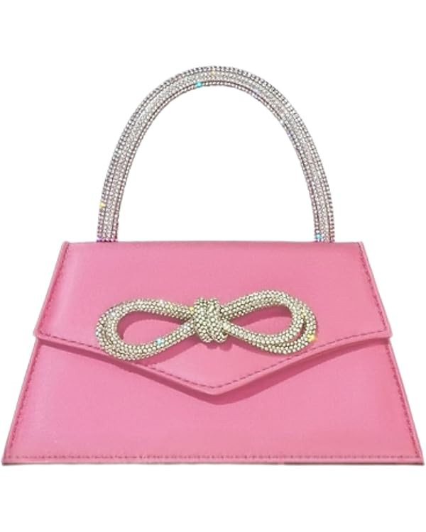 AFB Women's Rhinestone Bow Satin Handbags Evening Clutch Purses Shoulder Crossbody Bag for Party ... | Amazon (US)