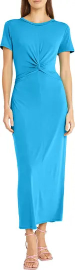 Twist Front Short Sleeve Maxi Dress | Nordstrom Rack