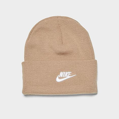 Nike Peak Futura Beanie Hat in Beige/Khaki Nylon/100% Polyester/Knit | Finish Line (US)