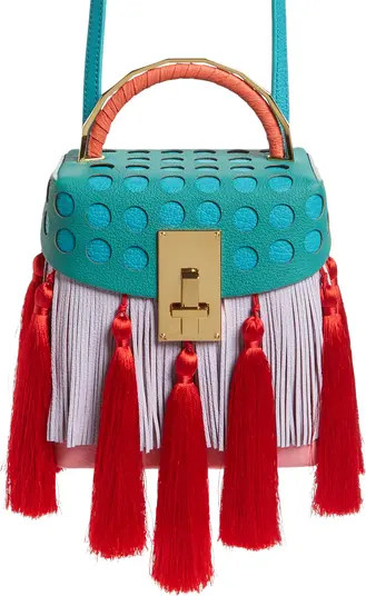 the VOLON Tassel Great Leather Box Bag | Nordstrom | Nordstrom