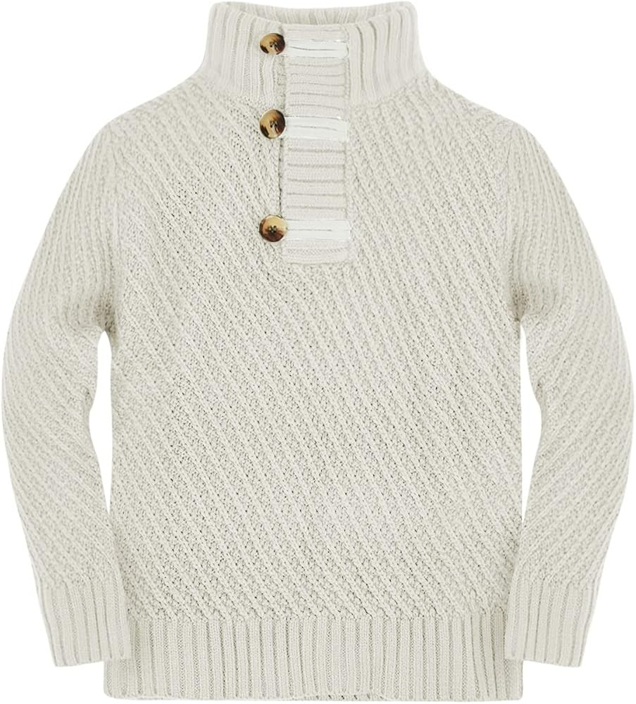 Makkrom Toddler Sweater Baby Boy Girl Turtleneck Cable Knit Sweaters Long Sleeve Christmas Outwea... | Amazon (US)