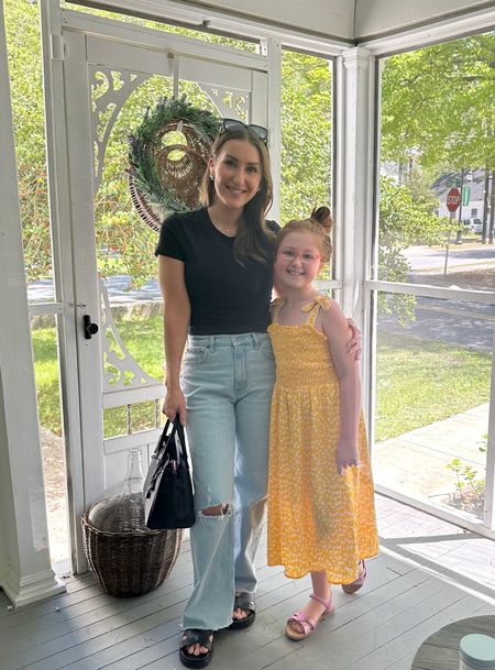 Mother daughter ootd 💕 Baby tee and relaxed denim, sundress
Top medium
Jeans tts 27
Liv’s dress currently on sale! 

#LTKkids #LTKstyletip #LTKfamily
