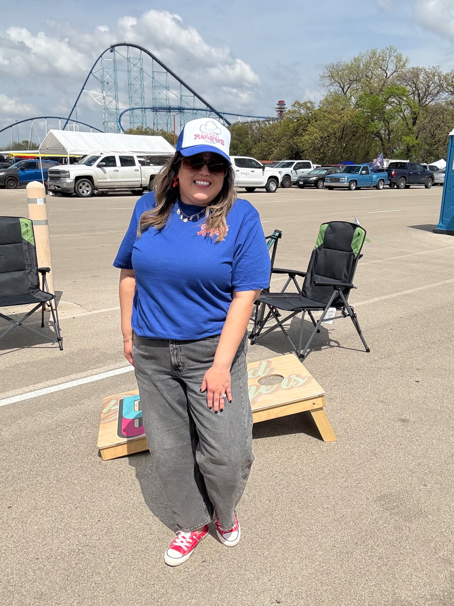 Texas Rangers Opening Day! Y’all already know I’m obsessed with the Old Navy Barrel Jeans! Don't wait, snag the look today! 

#LTKWatchNow #LTKStyleTip #LTKMidsize