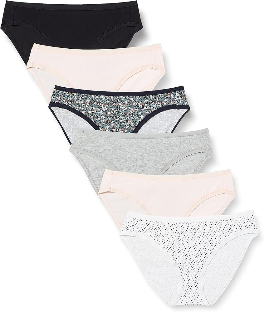 Amazon Essentials Women's Cotton Bikini Brief Underwear - Discontinued Colors, Multipacks | Amazon (US)