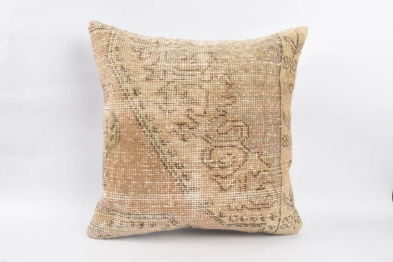 Kilim Pillow, 24x24 Pillow Case, Vintage Kilim Pillow, Handmade Kilim Lumbar, Bohemian Kilim Pill... | Etsy (US)
