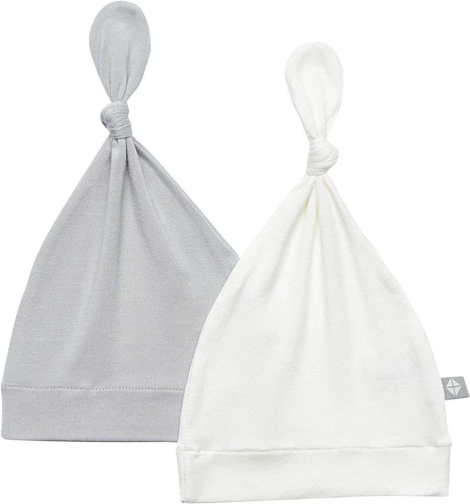 KYTE BABY Bamboo Rayon Baby Beanie Hats Soft Knotted Caps - 2 Pack | Amazon (US)