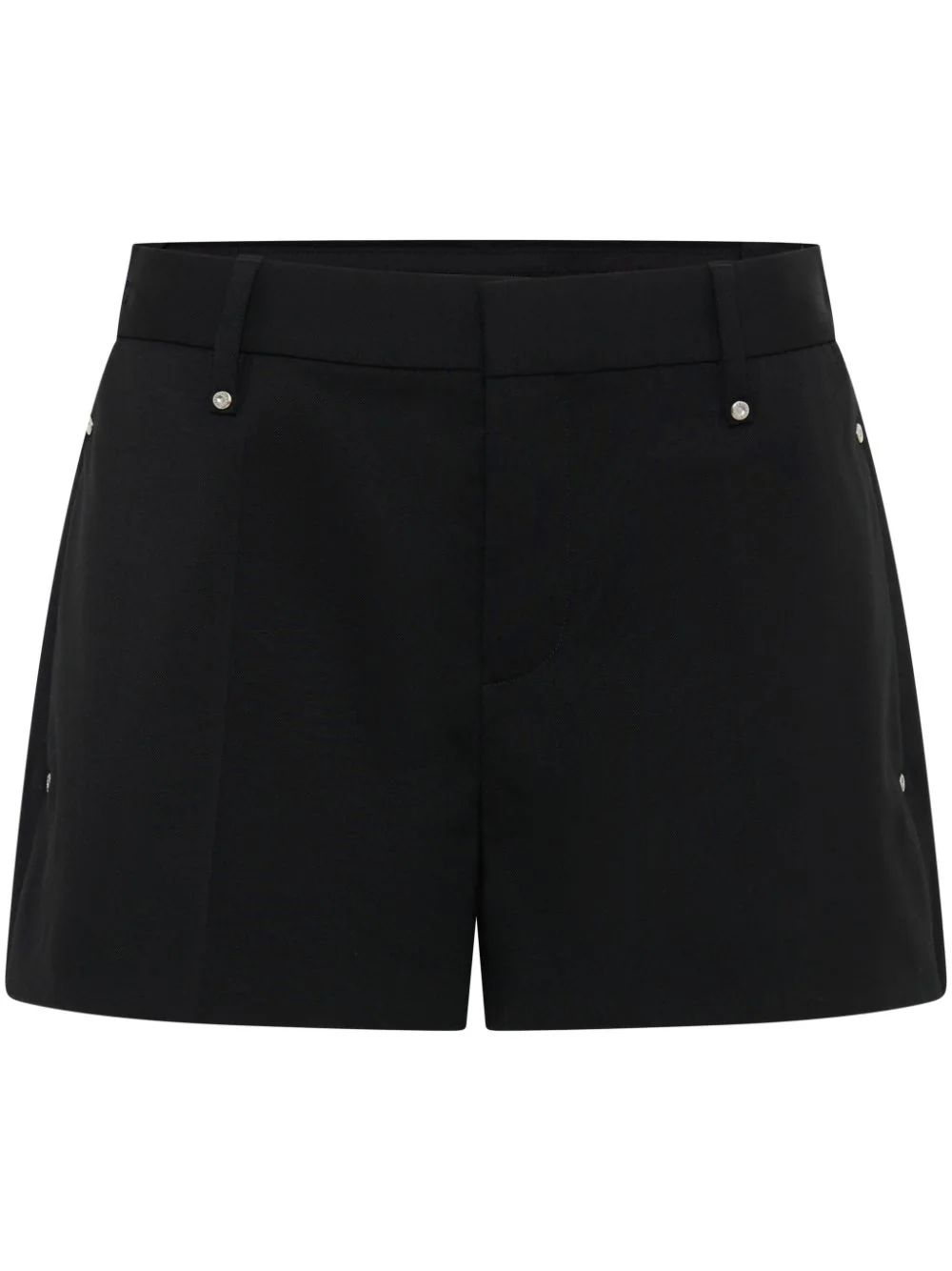 The DetailsDion Leerivet-detail tailored shortsImportedHighlightsblack stretch-wool rivet detaili... | Farfetch Global