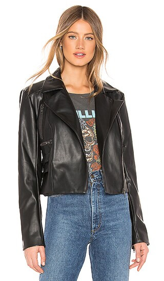 Lovers + Friends Callie Moto Jacket in Black | Revolve Clothing (Global)
