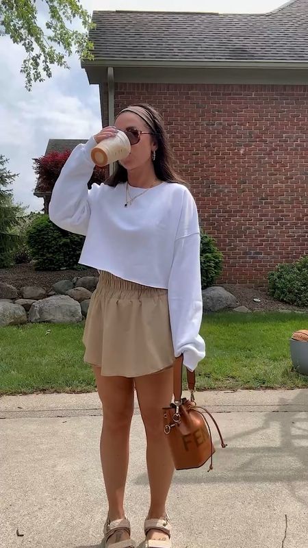 Such a cute and easy summer outfit 

Small in romper 
Medium in cropped hoodie 

Summer style 
Petite outfit 
Casual outfit 

#LTKFindsUnder50 #LTKStyleTip #LTKActive