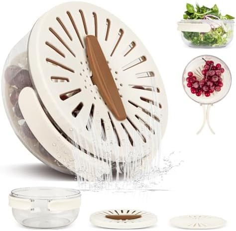 Kitchen Colanders Bowl, Small Plastic Food Strainers with Lid, Colander Draining Basket with Hand... | Amazon (US)