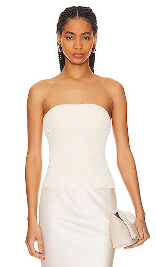 Melora Knit Tube Top in Ivory | Revolve Clothing (Global)