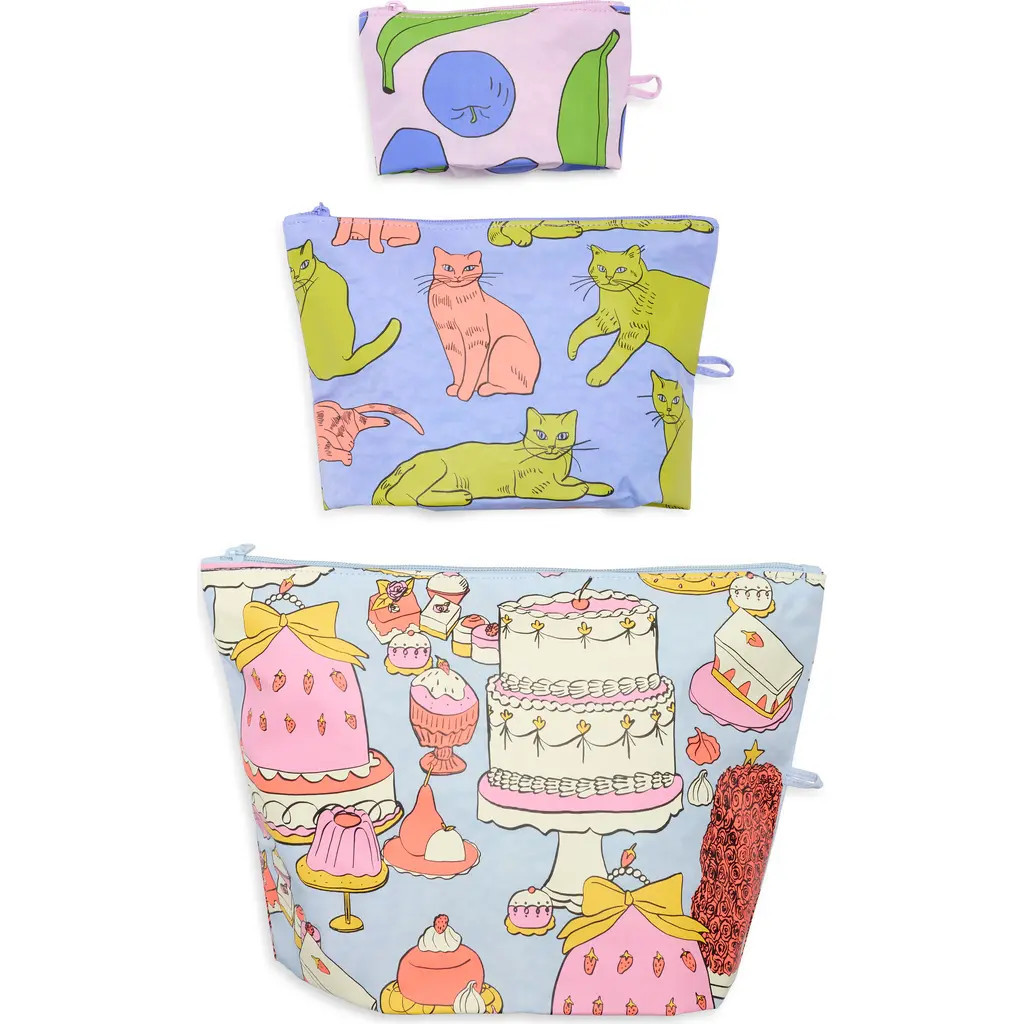 Baggu Set of 3 Assorted Packable Go Pouch Bags in Still Life at Nordstrom Rack | Nordstrom Rack