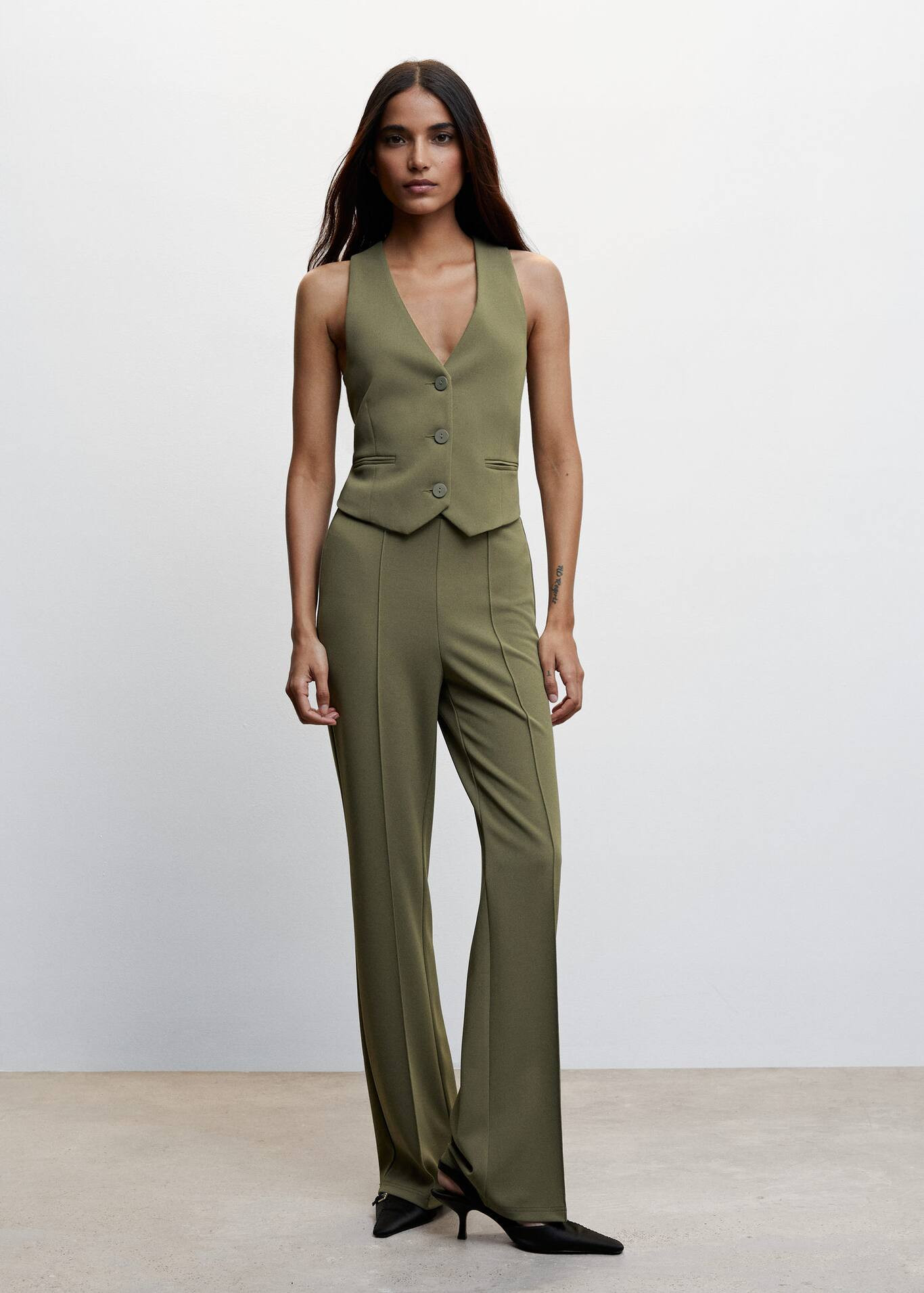 Buttons suit waistcoat -  Women | Mango USA | MANGO (US)