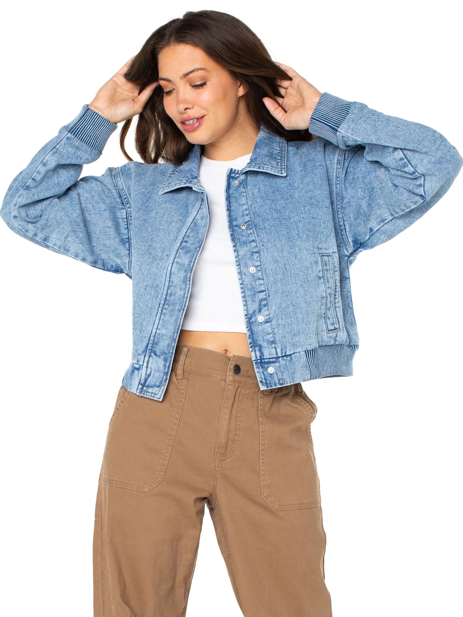 Celebrity Pink Juniors Bomber with Rib Knit Waist (Size XXS-XXXL) | Walmart (US)