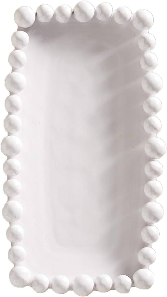 Mud Pie Raised Dot Long Platters (Large),White 8 1/2" x 16" | Amazon (US)