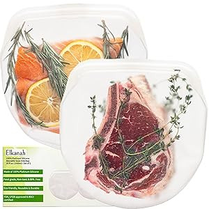 Stasher Premium Silicone Reusable Food Storage Half Gallon Bag, Clear, Microwave, Sous Vide, Dish... | Amazon (US)