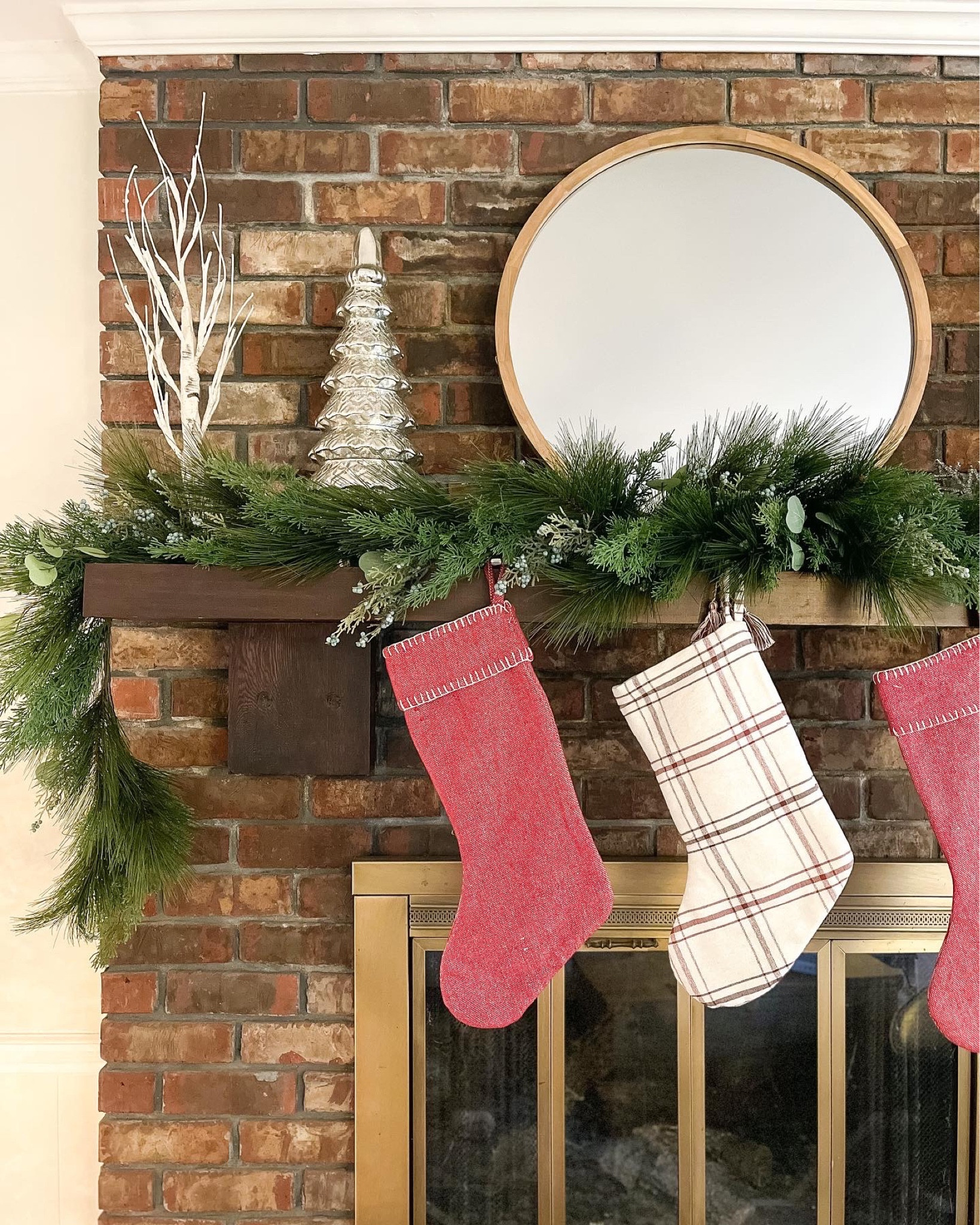 Christmas decor - garland - stockings 

#LTKSeasonal #LTKHoliday #LTKhome