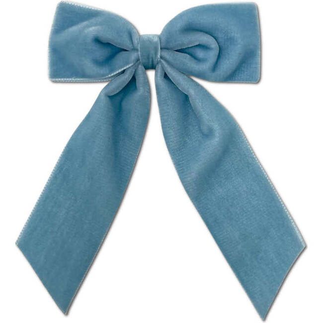 Big Velvet Bow, Dusty Blue | Maisonette