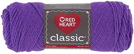 Red Heart Yarn Red Heart Classic Bright Violet, Bright Violet (E267.1535) | Amazon (US)