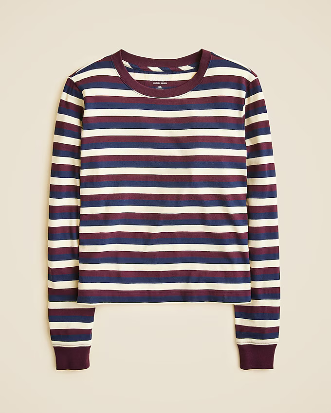 Vintage jersey long-sleeve T-shirt in stripe | J. Crew US