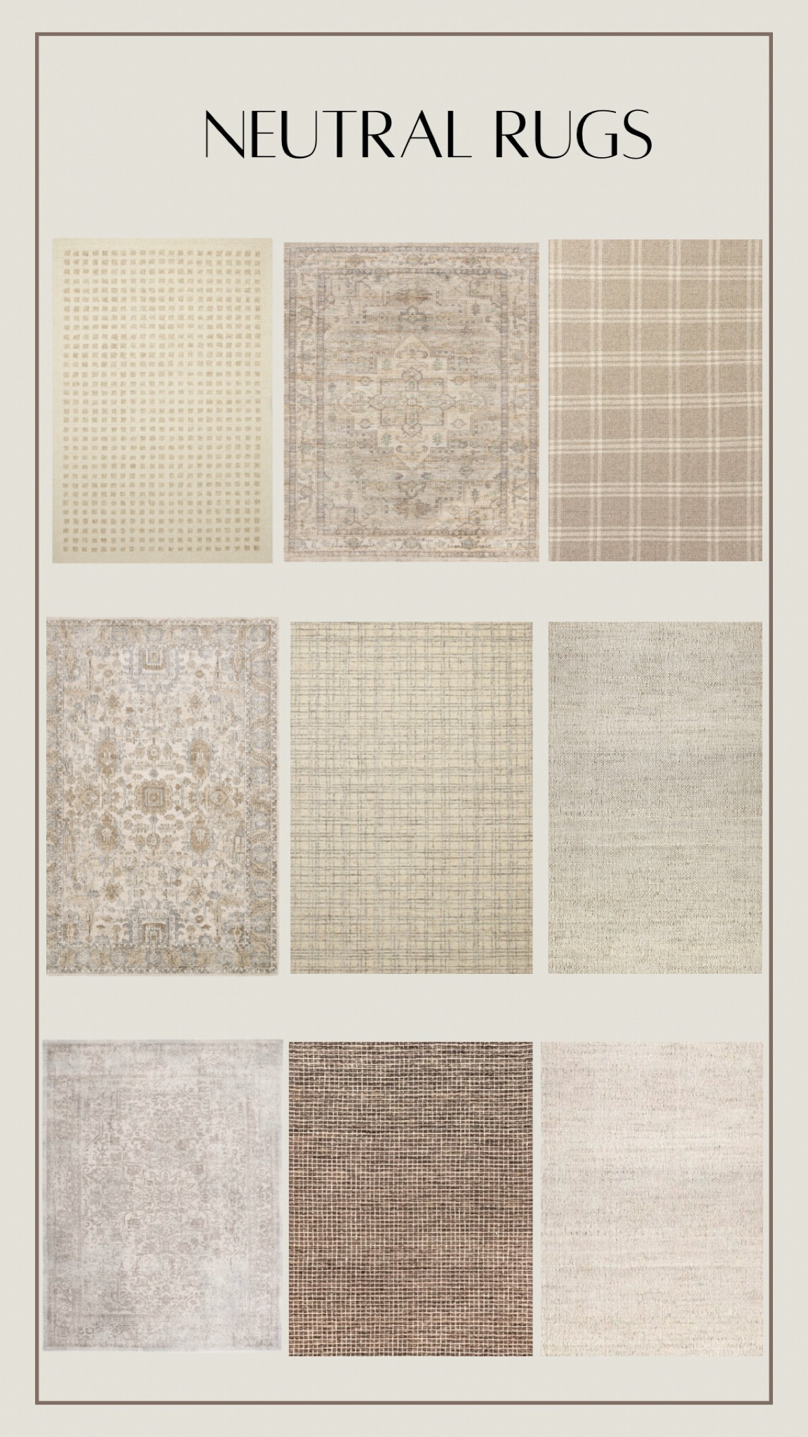 My favorite neutral rugs 🤍🤍🤍

Bedroom rug, living room rug, neutral rug, rugs, walmart finds, amazon finds, neutral

#LTKhome