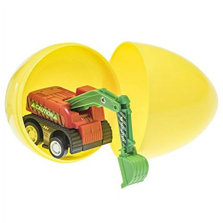 Prextex Prefilled Easter Eggs - Toy Filled Easter Eggs Filled with Pull-Back Construction Vehicle... | Walmart (US)