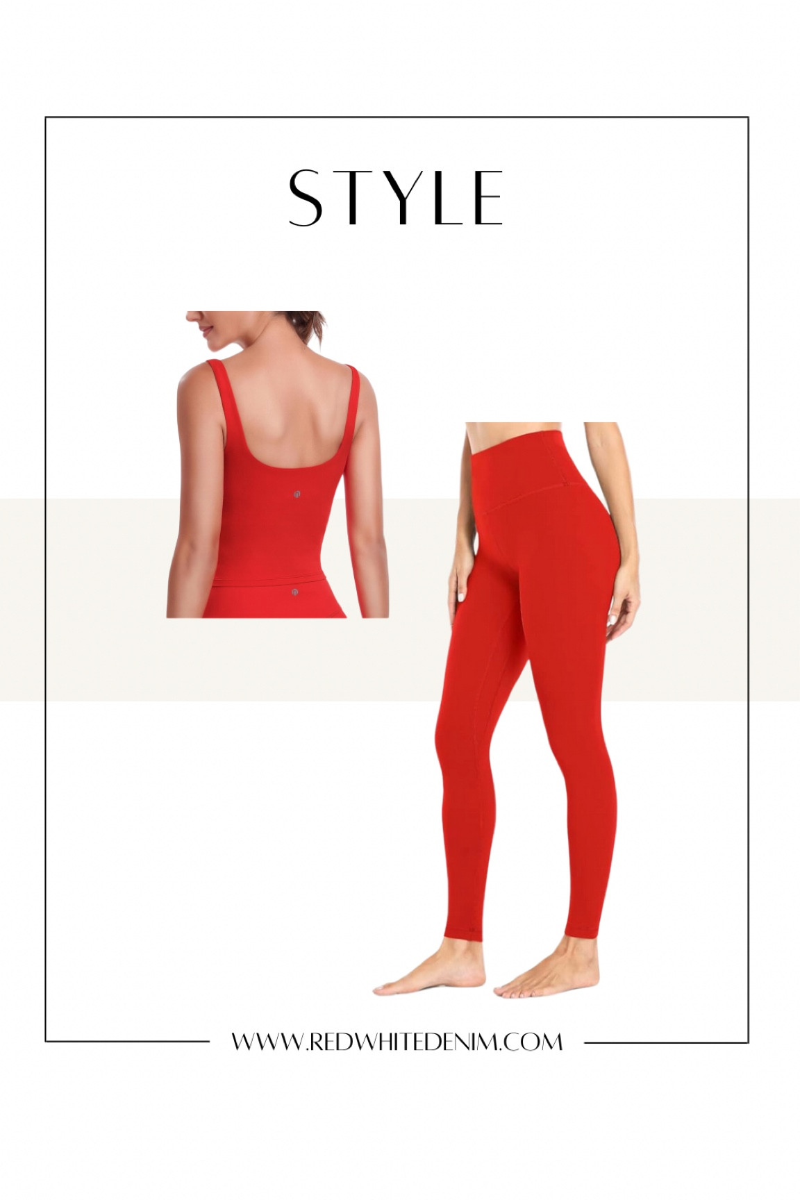 My new favorite red set for fall! The perfect base layer for wearing all your cozy, sweaters, sweatshirts, and jackets.

LEGGINGS: workout pro style in size XS (size down one size)

TANK: I sized up in the tank. it has a built-in bra! If you’re larger chested definitely size up

#LTKstyletip