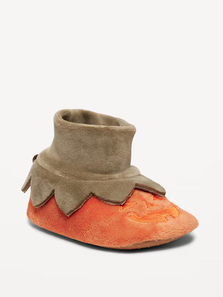 Velour Pumpkin Slippers for Baby | Old Navy (US)
