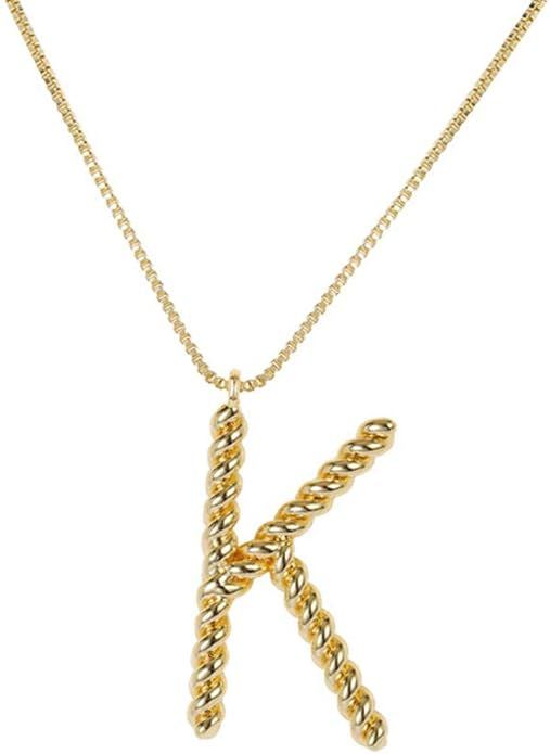 Twisted Rope Initial Necklace | Amazon (US)