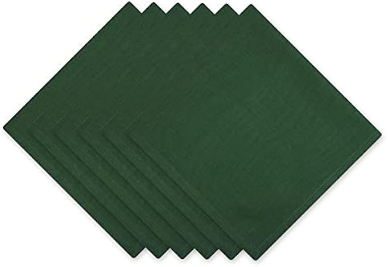 DII Solid Napkin Set Collection, 20x20, Hunter Green, 6 Piece | Amazon (US)