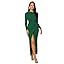 Floerns Women's Elegant Long Sleeve Ruched Wrap Hem Party Long Maxi Dress | Amazon (US)