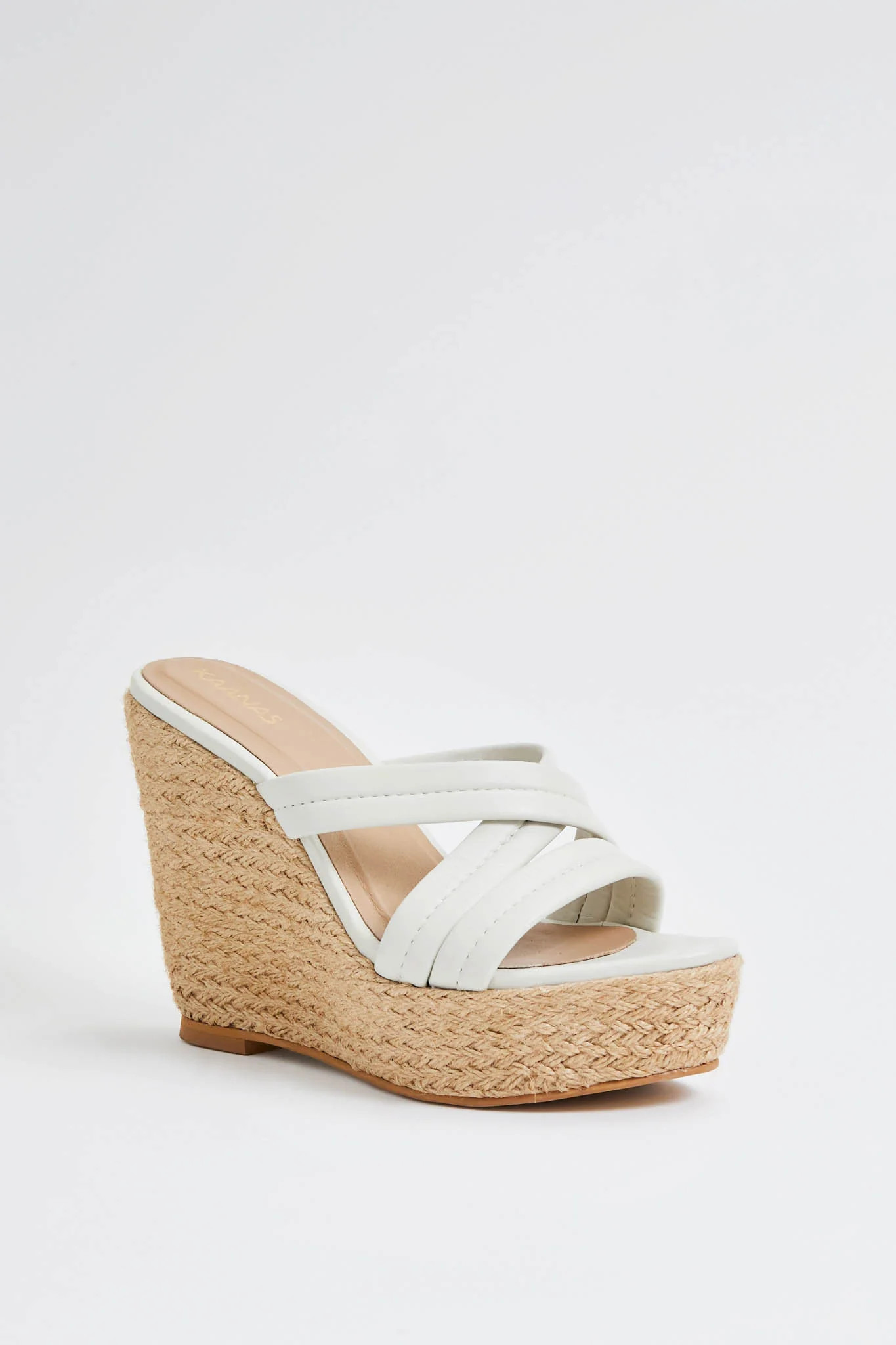 Ivory Sand Vito Chunky Band Wedge Sandals | Tuckernuck (US)