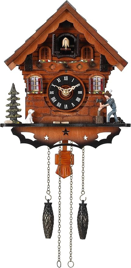 Kintrot Cuckoo Clock Traditional Black Forest Wooden Wall Clock | Amazon (US)