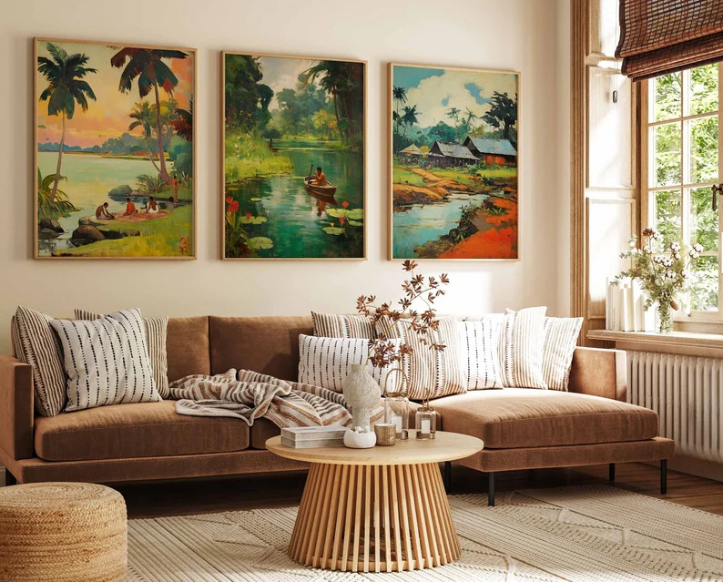 Set of 3 Bangladesh Poster Set, Vintage Bangladeshi Floral Prints, Islamic Art, Folk Art Poster, ... | Etsy (US)