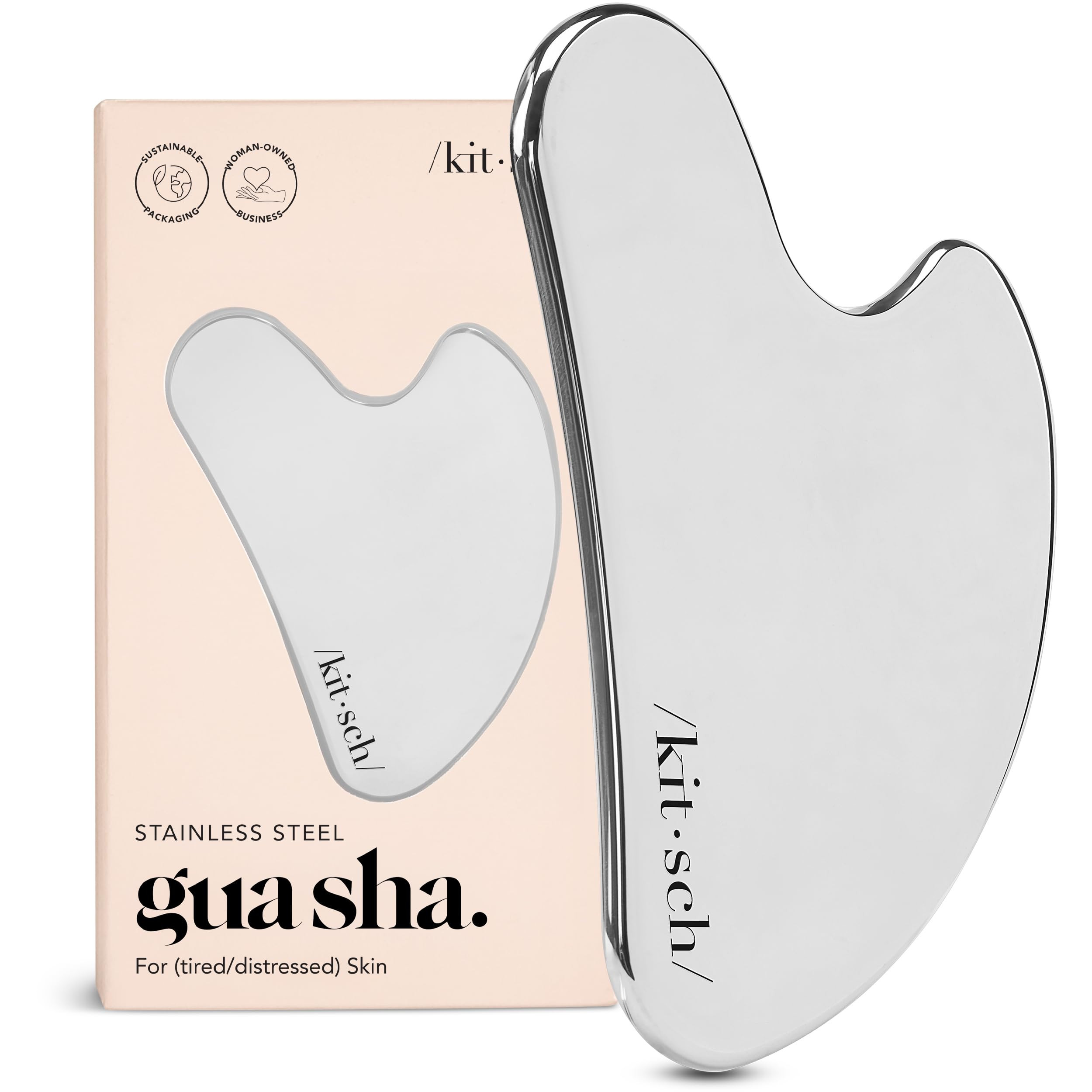 Kitsch Stainless Steel Gua Sha Facial Tools - Guasha Tool for Face, Face Sculpting Tool, Jawline ... | Amazon (US)