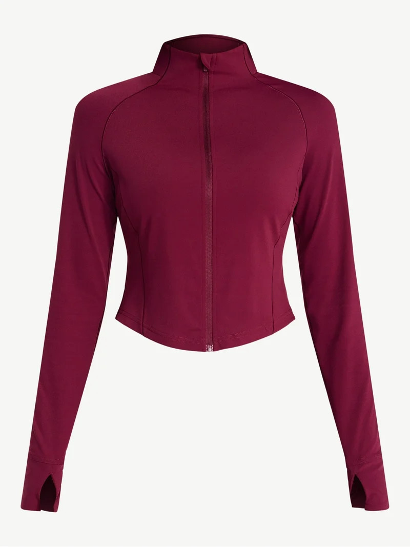 Avia Women's SoftSculpt Cropped Jacket, Sizes XS-XXXL | Walmart (US)