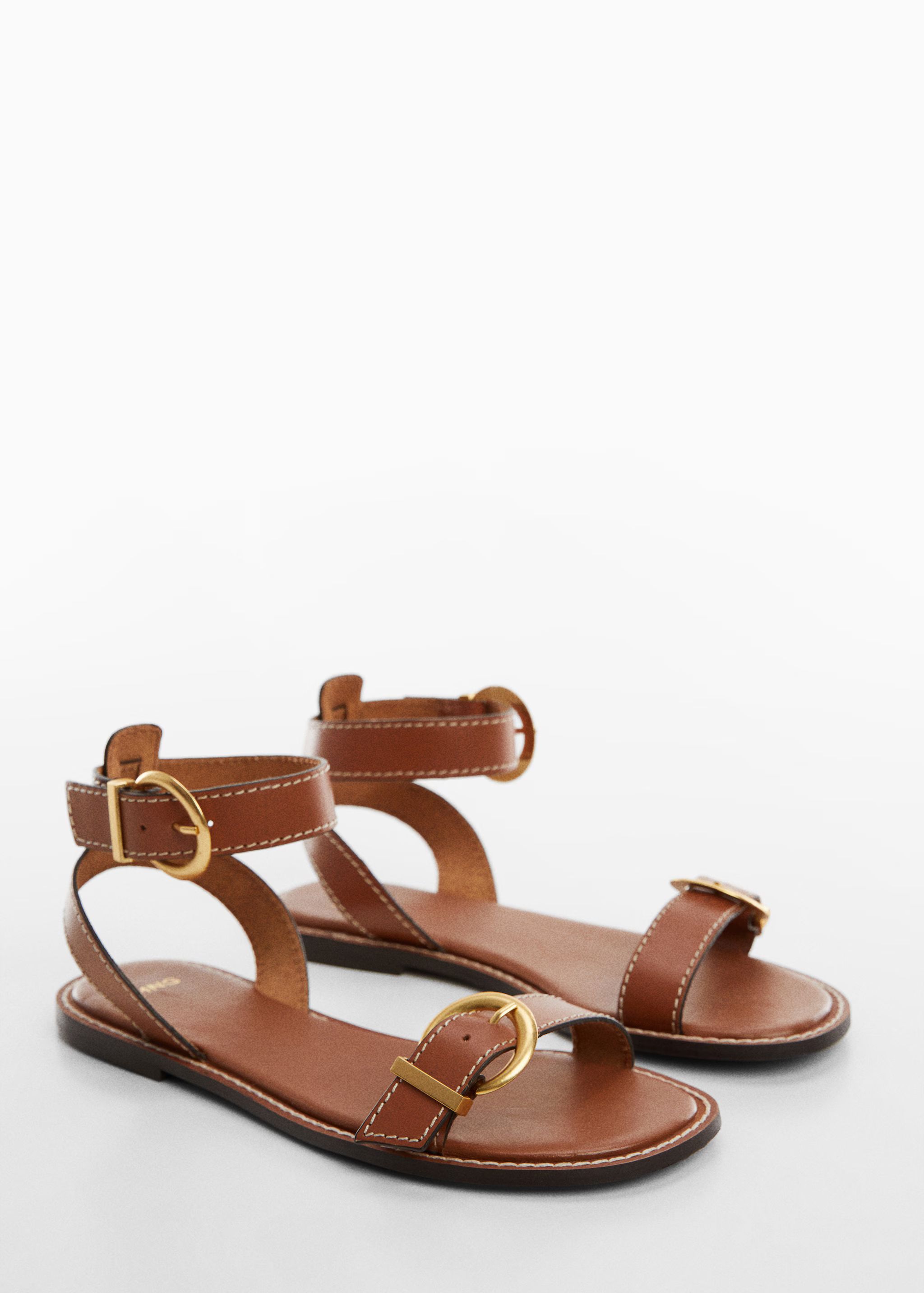 Leather straps sandals | MANGO (US)