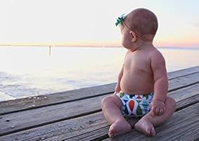 Nageuret Reusable Swim Diaper, Adjustable & Stylish Fits Diapers Sizes N-5 (8-36lbs) Ultra Premiu... | Amazon (US)