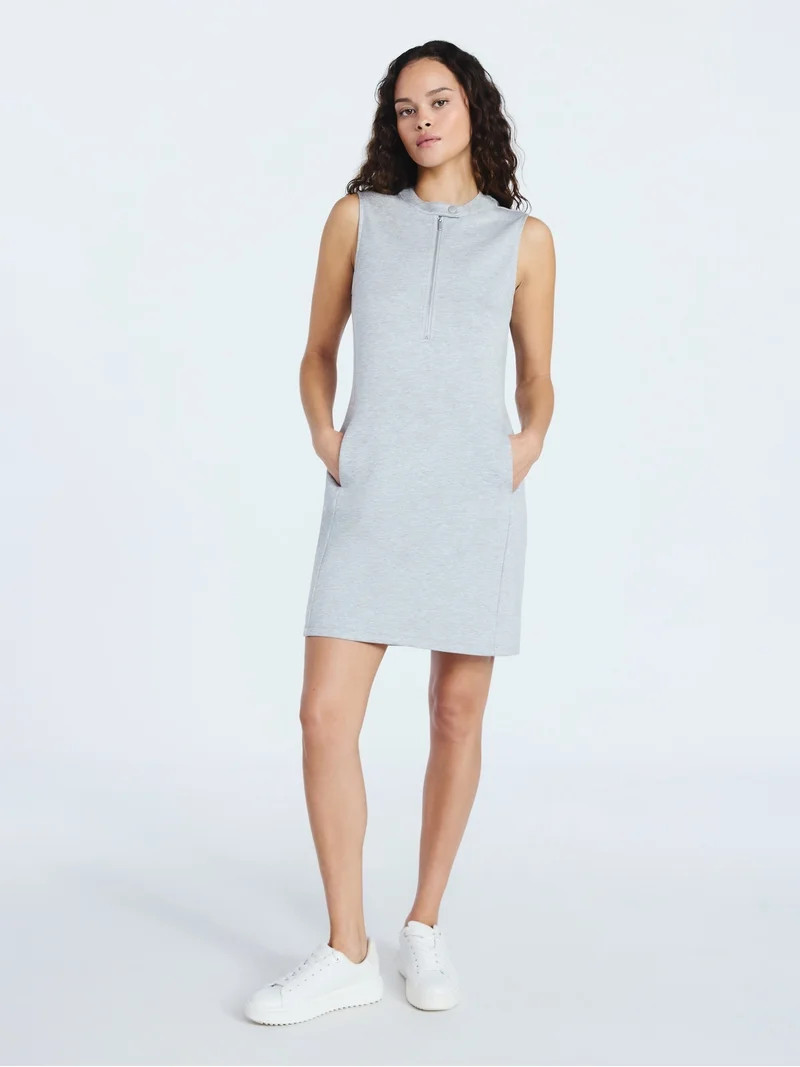 Scoop Women's and Women's Plus New Scubaknit Moto Dress, Sizes XS-4X | Walmart (US)