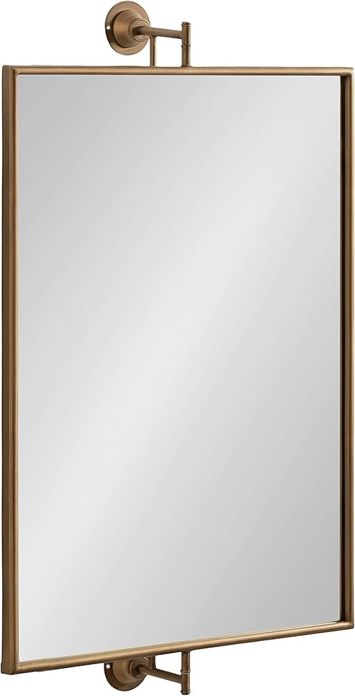 Kate and Laurel Darbridge Traditional Rectangle Pivot Mirror, 24 x 40, Antique Gold, Vintage Adju... | Amazon (US)