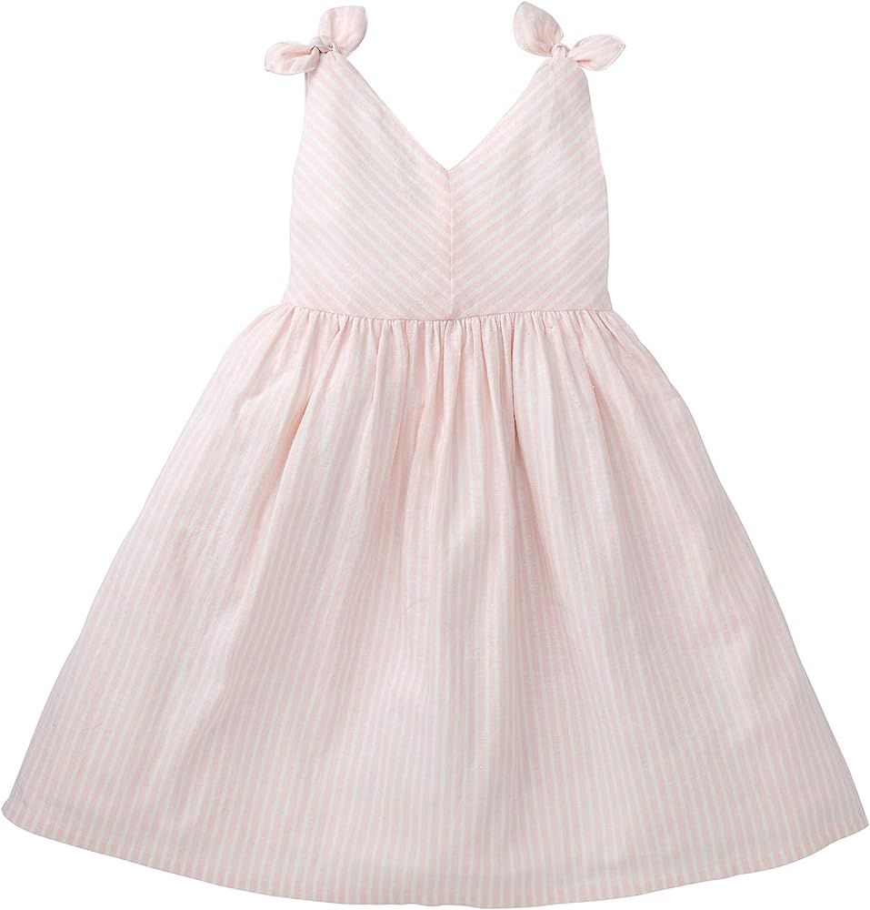 Hope & Henry Girls' Sleeveless Bow Shoulder Swing Dress | Amazon (US)