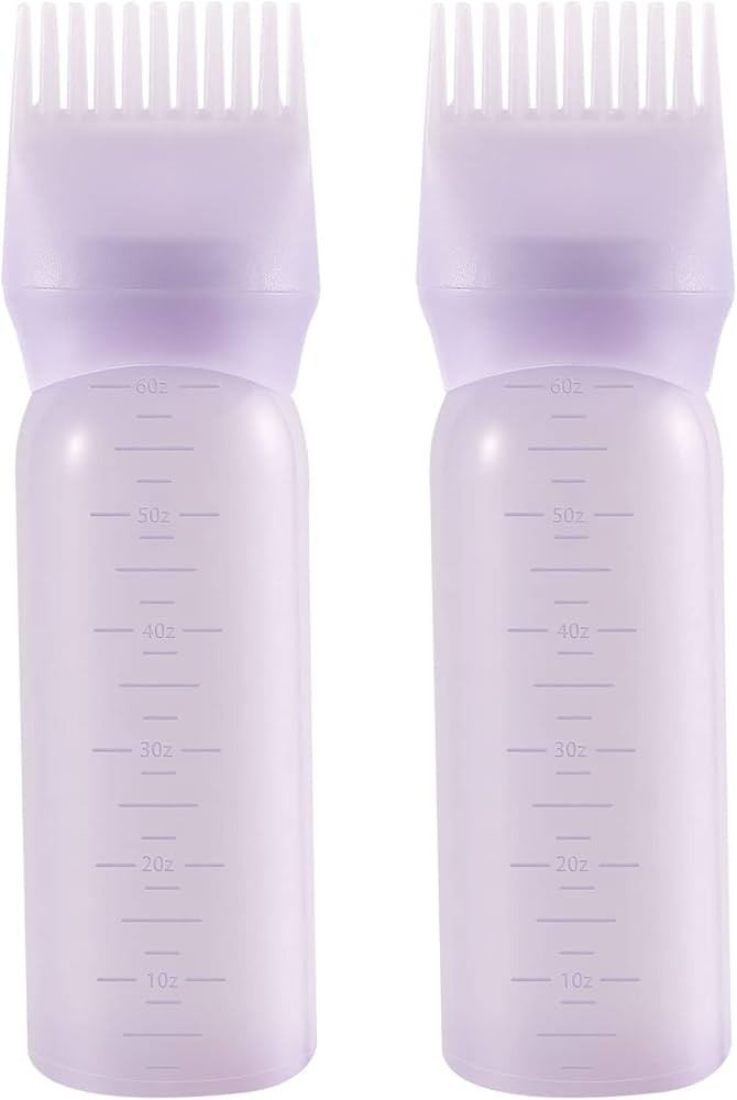 Pimoys Root Comb Applicator Bottle 6 Ounce, 2 Pack Oil Applicator for Hair Dye, Bottle Applicator... | Amazon (US)