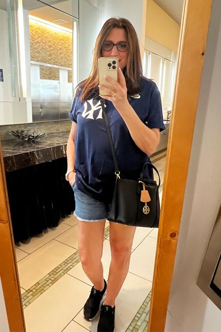 Recently we went to see our favorite baseball team play. We always have a great time at Yankee Stadium! ⚾️
I’m sharing these comfy frayed pull on jean shorts. They sell out quickly, so if you don’t see your size available, keep checking back. They restock often. 

#LTKFindsUnder50 #LTKTravel