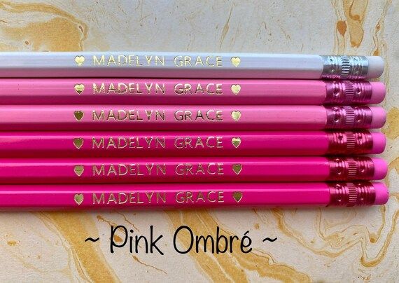 Custom Pencils Personalized Pencils Back to School Gift - Etsy | Etsy (US)